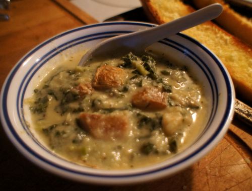 Karl’s Celeriac Potato Soup with Kale