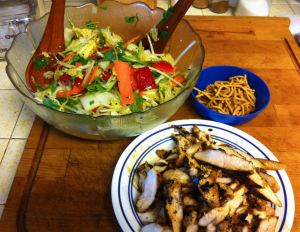 Karl’s Chinese Chicken Salad before serving