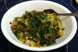 Karl’s Jamaican Steamed Callaloo and Cabbage
