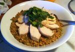 Karl’s Poached Chicken with Cilantro and Lime Farro