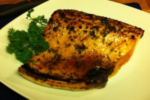 Karl’s Broiled Salmon with Honey Lemon Glaze