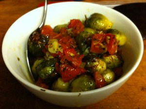 Karl’s Roasted Brussels Sprouts and Tomatoes