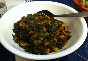 Karl’s Moroccan Kale and Mushrooms