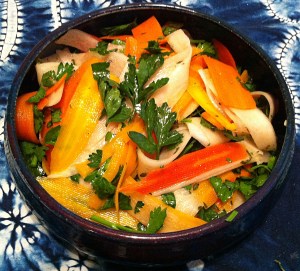 Karl’s Heirloom Carrot and Diakon Ribbon Salad