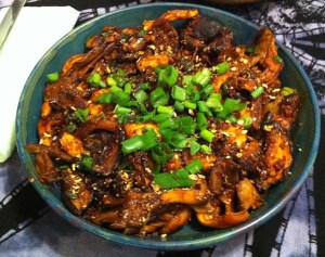 Karl’s Stir-fried Mushrooms and Shrimp with Sichuan Garlic Sauce