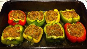 Karl’s Lamb and Apricot Kofta Stuffed Bell Peppers