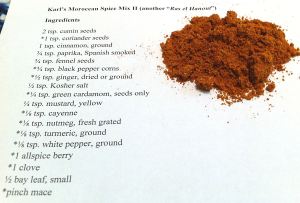 Karl’s Moroccan Spice Mix II (another “Ras el Hanout”)