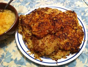 Karl’s Tarragon Potato Latkes with Fresh Pear Sauce