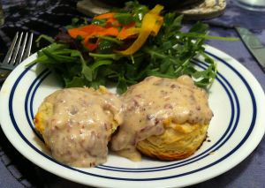 Karl’s Biscuits and Beef Jerky Gravy