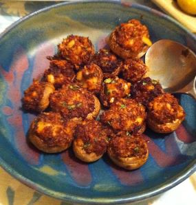 Karl’s Scallop Stuffed Teriyaki Mushrooms