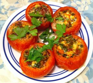 Karl’s Tapas: Tomates Rellenos de Gambas y Jamón Serrano (Tomatoes Stuffed with Shrimp and Serano Ham)