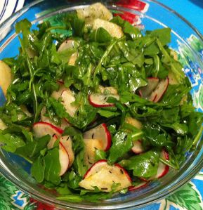 Karl’s Asian Pear-apple , Radish and Arugula Salad