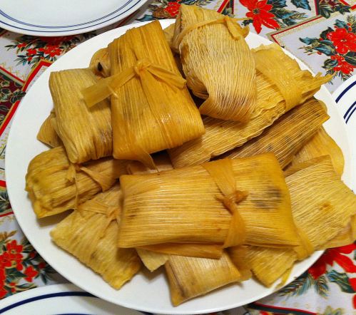 Karl’s Corn, Poblano and Crab Tamales 