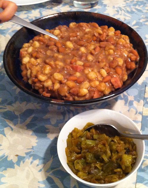 Hopi Pinto Beans and Hominy