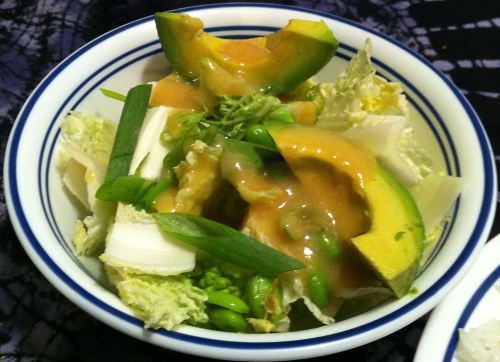 Karl’s Cabbage Salad with Miso Dressing