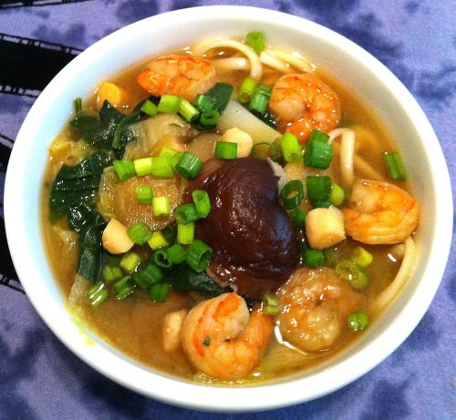 Karl’s Shrimp and Scallop Udon Soup