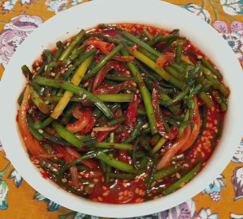 Karl’s Garlic Chive Stem Kimchi