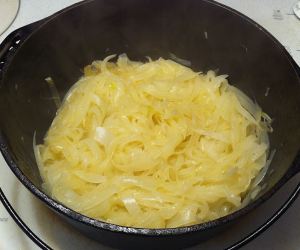 Cooking the onions for French Onion Soup 20 minutes at medium high temperature