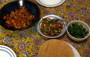 Karl's Cajun Chicken Tacos, serving suggestion