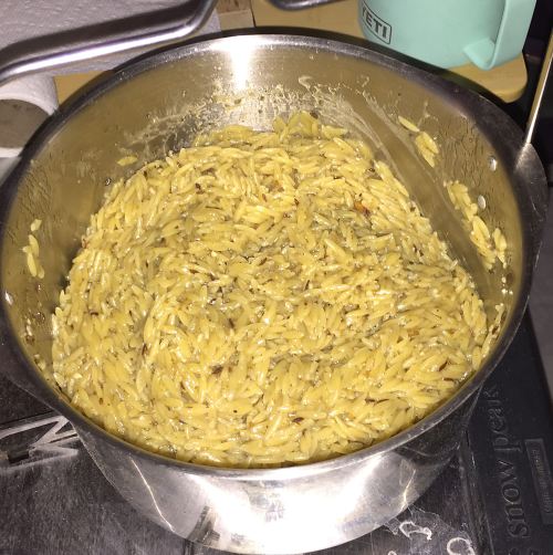 Karl’s Za’atar Orzo for Burning Man