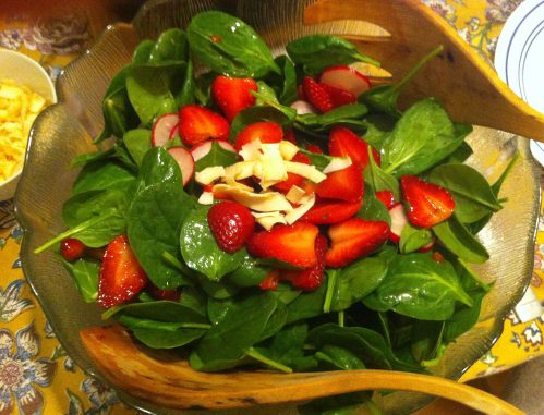 Karl’s Spinach Salad with Strawberry Vinaigrette